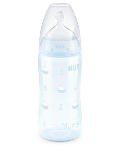  NUK First Choice+ Butelka do karmienia w niebieskie statki (0-6m) smoczek silikonowy rozmiar M 741798 - 300 ml - cena, opinie, właściwości - Apteka internetowa Melissa  