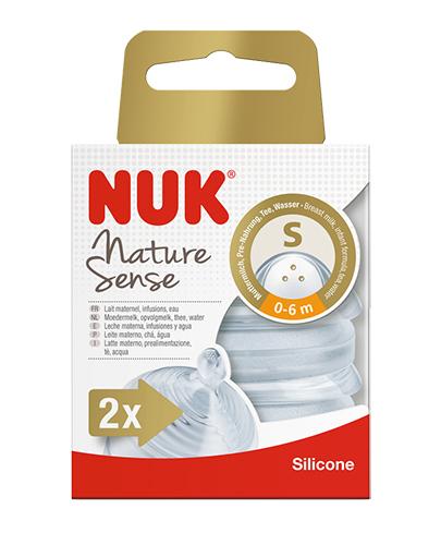  NUK Nature Sense Smoczek silikonowy na butelkę (0-6) rozmiar S 709286 - 2 szt. - cena, opinie, właściwości - Apteka internetowa Melissa  