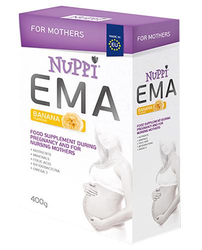  Nuppi Ema Suplement diety dla kobiet w ciąży i matek karmiących piersią o smaku bananowym - 400 g - cena, opinie, wskazania - Apteka internetowa Melissa  