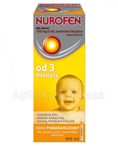 NUROFEN Syrop dla dzieci o smaku pomarańczowym - 100 ml - Apteka internetowa Melissa