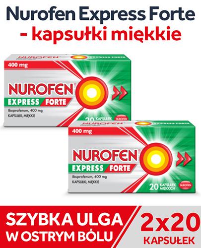  Nurofen Express Forte ibuprofen 400 mg na ból i gorączkę kapsułki, 40 kapsułek - Apteka internetowa Melissa  