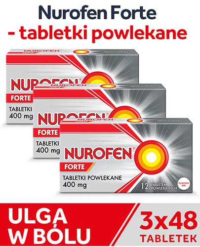  Nurofen Forte ibuprofen 400 mg na silny ból i gorączkę tabletki, 3 x 48 tabletek - Apteka internetowa Melissa  