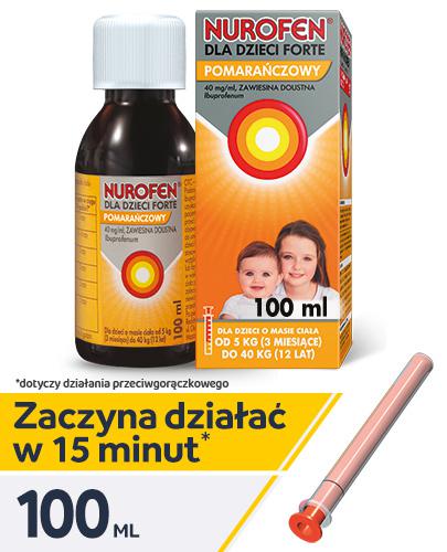 NUROFEN FORTE Syrop dla dzieci pomarańczowy 40 mg/ml - 100 ml - Apteka internetowa Melissa