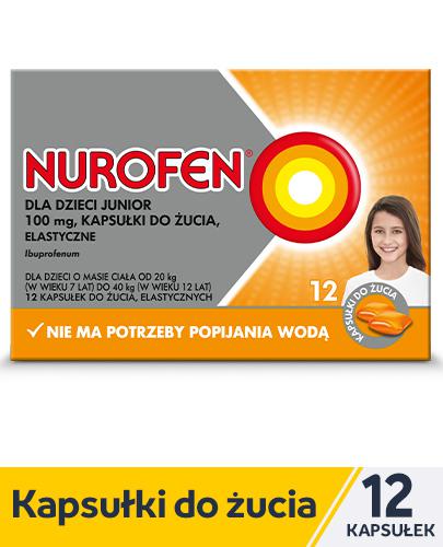 NUROFEN JUNIOR Kapsułki do żucia 100 mg - 12 kaps. Data ważności: 2019.06.30 - Apteka internetowa Melissa