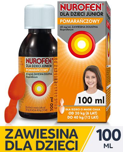 NUROFEN JUNIOR Zawiesina doustna smak pomarańczowy - 100 ml - Apteka internetowa Melissa