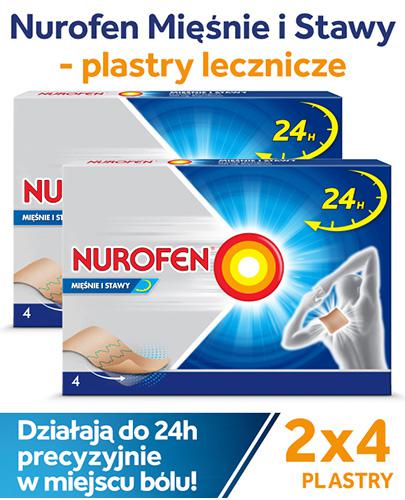  Nurofen Mięśnie i Stawy ibuprofen 200 mg plaster leczniczy, 2 x 4 sztuki - Apteka internetowa Melissa  