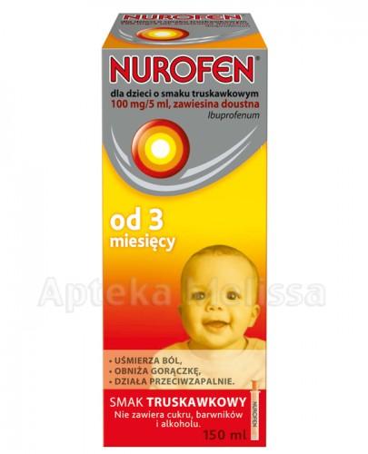 NUROFEN Zawiesina doustna dla dzieci 100 mg/5 ml smak truskawkowy - 150 ml - Apteka internetowa Melissa