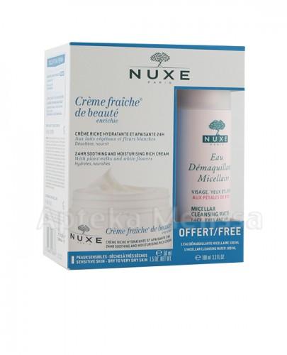 NUXE CREME FRAICHE DE BEAUTE ENRICHIE Krem - 50 ml + 100 ml NUXE EAU DEMAQUILLANTE - Apteka internetowa Melissa