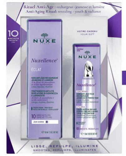  Nuxe Nuxellence Eclat Fluid przeciwstarzeniowy - 50 ml + Krem przeciwstarzeniowy do pielęgnacji okolic oczu - 15 ml - cena, opinie, właściwości - Apteka internetowa Melissa  