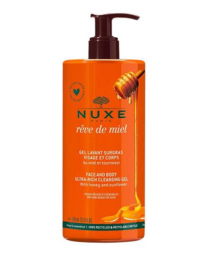  Nuxe Reve de Miel Ultrabogaty żel do mycia twarzy i ciała, 750 ml, cena, opinie, stosowanie - Apteka internetowa Melissa  