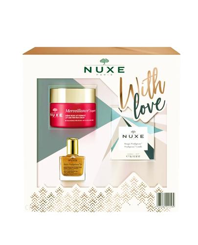 NUXE Zestaw MERVEILLANCE EXPERT Krem liftingujący + Wielofunkcyjny suchy olejek + Świeczka - 50 ml + 10 ml + 70 g - Apteka internetowa Melissa