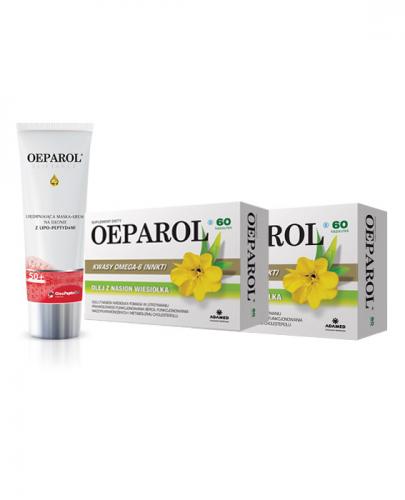 OEPAROL - 2 x 60 kaps. + OEPAROL ELIFTANCE 50+ Ujędrniająca maska-krem na dłonie z lipo-peptydami - 75 ml - Apteka internetowa Melissa
