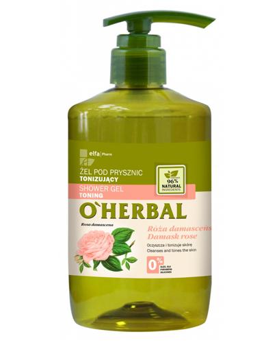  O'HERBAL Tonizujący żel pod prysznic z ekstraktem z róży damasceńskiej - 750 ml - Apteka internetowa Melissa  