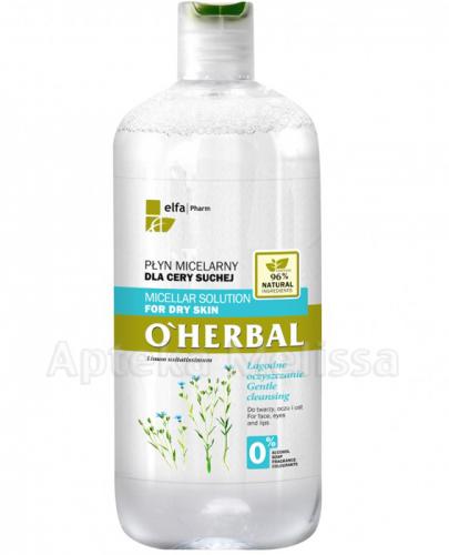 O`HERBAL Płyn micelarny do cery suchej z ekstraktem z lnu - 500 ml - Apteka internetowa Melissa