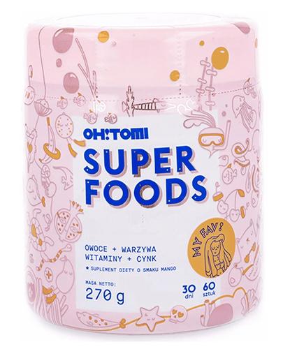  OH!TOMI SUPER FOODS Żelki o smaku mango - 270 g - 11 witamin + cynk - cena, dawkowanie - Apteka internetowa Melissa  