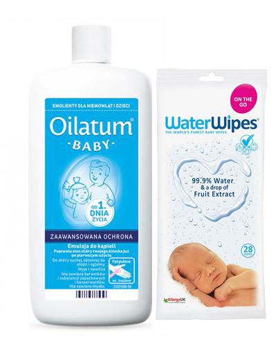  OILATUM BABY - emulsja do kąpieli dla dzieci - 500 ml + WATERWIPES Chusteczki nawilżane - 28 szt. - Apteka internetowa Melissa  