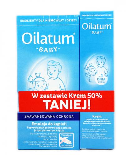  OILATUM BABY ZESTAW Emulsja do kąpieli + Krem - 150 ml + 50 g - Apteka internetowa Melissa  