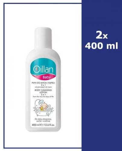 OILLAN BABY Płyn do mycia i kąpieli 2w1 - 2 x400 ml - Apteka internetowa Melissa