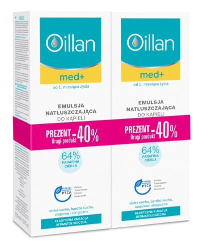  Oillan Med+ Emulsja natłuszczająca do kąpieli dermatologicznej od 1. miesiąca życia, 2 x 500 ml - Apteka internetowa Melissa  