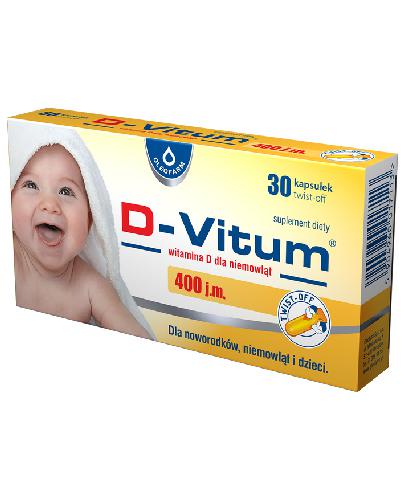  Oleofarm D - Vitum Witamina D 400 j.m. dla niemowląt, 30 kaps., cena, opinie, składniki - Apteka internetowa Melissa  