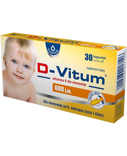  Oleofarm D - Vitum Witamina D 600 j.m. dla niemowląt od 6. miesiąca życia, 30 kapsułek - Apteka internetowa Melissa  