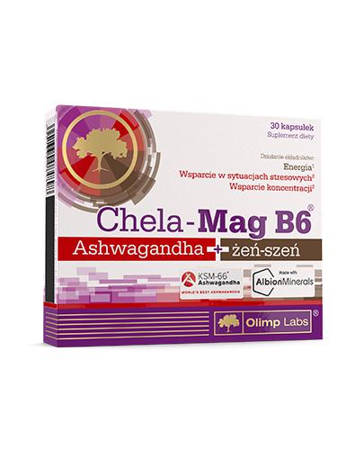 Olimp Chela Mag B6 Ashwagandha + Żeń-Szeń, 30 kaps., cena, wskazania, składniki - Apteka internetowa Melissa  