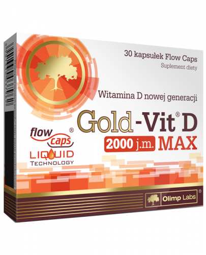 OLIMP GOLD-VIT D MAX 2000 IU - 30 kaps.Data ważności: 2017.10.30 - Apteka internetowa Melissa