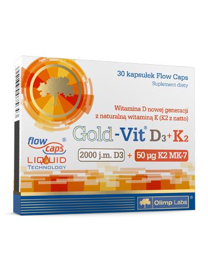 Olimp Gold-Vit D3 2000 j.m.+K2 - 30 kaps. Na kości - cena, opinie, właściwości