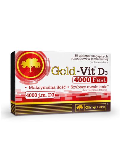  OLIMP GOLD-VIT D3 4000 FAST - 30 tabl. Maksymalna ilość witaminy D3 i szybkie uwalnianie. - Apteka internetowa Melissa  
