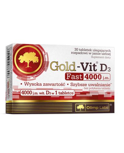  Olimp Gold-Vit D3 Fast 4000 IU - 30 tabl. Na mocne kości - cena, opinie, właściwości  - Apteka internetowa Melissa  