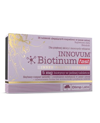  Olimp Innovum Biotinum Fast - 30  tabl. Na włosy i skórę - cena, opinie, właściwości  - Apteka internetowa Melissa  