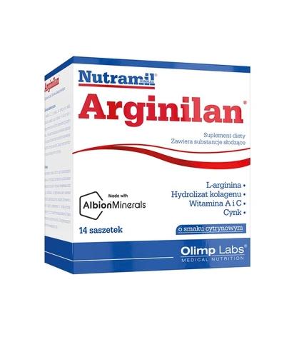 OLIMP NUTRAMIL COMPLEX ARGINILAN O smaku cytrynowym, 14 saszetek