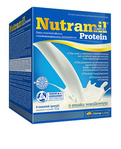OLIMP NUTRAMIL COMPLEX PROTEIN O smaku waniliowym - 6 sasz. - Apteka internetowa Melissa