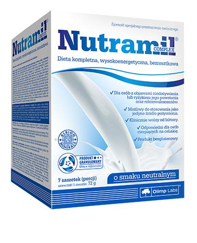 OLIMP NUTRAMIL Dieta kompletna wysokoenergetyczna, bezresztkowa smak neutralny - 7 sasz. - Apteka internetowa Melissa