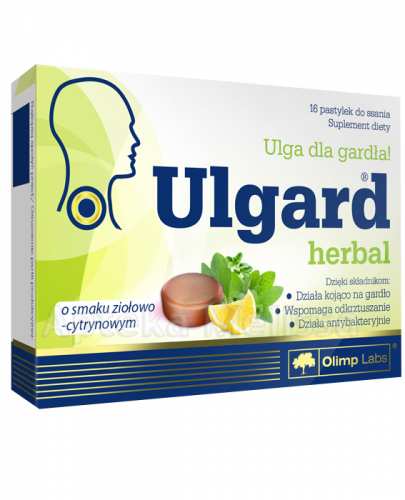 OLIMP ULGARD HERBAL O smaku ziołowo-cytrynowym - 16 past. - Apteka internetowa Melissa