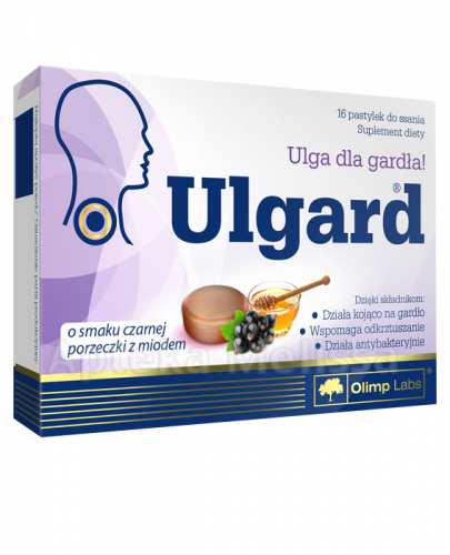 OLIMP ULGARD O smaku czarnej porzeczki z miodem - 16 past. - Apteka internetowa Melissa