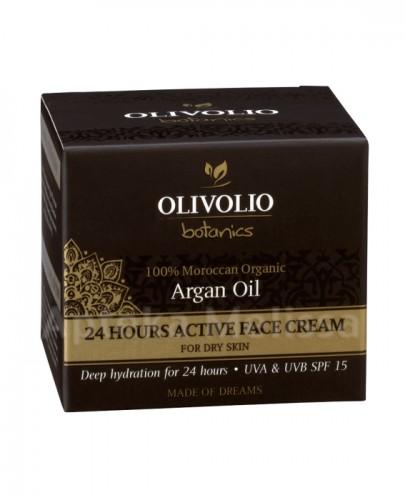 OLIVOLIO BOTANICS Arganowy aktywny nawilżająco-odżywczy krem do twarzy 24h z koenzymem Q10 SPF 15 - 50 ml - Apteka internetowa Melissa