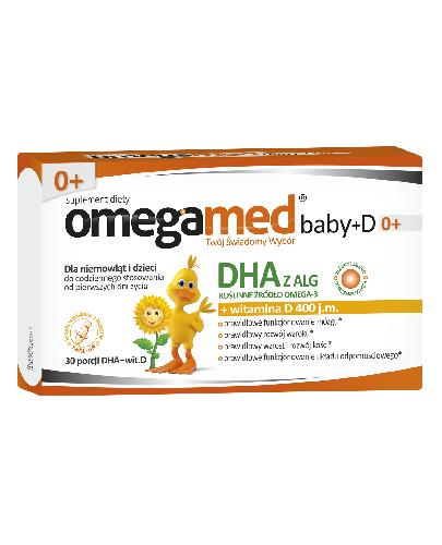  OMEGAMED Baby DHA z alg + Wit D Dla niemowląt i dzieci - 30 kaps. - cena, opinie, wskazania - Apteka internetowa Melissa  