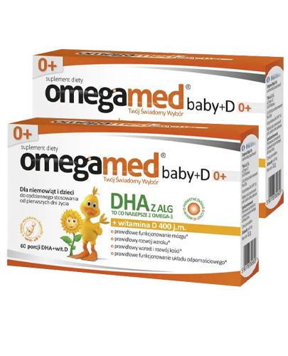  OMEGAMED Baby DHA z alg + Wit D Dla niemowląt i dzieci 0+, 2 x 60 kapsułek - Apteka internetowa Melissa  