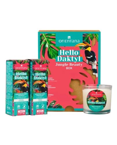  ORIENTANA Zestaw Hello Daktyl Jungle Beauty BOX Komfortowy krem odżywczy, 40 ml + Wyjątkowy krem nawilżający, 40 ml + Zapachowa świeca sojowa, 1 sztuka - Apteka internetowa Melissa  