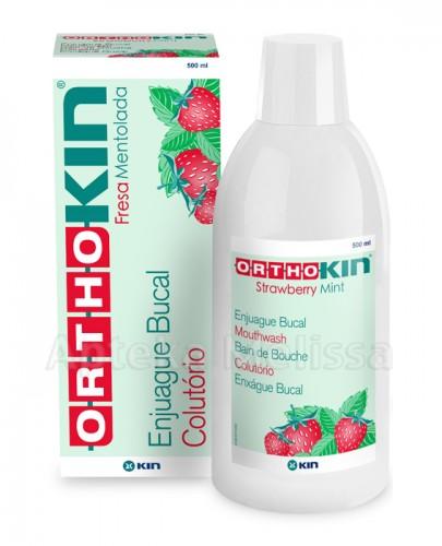 ORTHOKIN Płyn do płukania jamy ustnej truskawkowo-miętowy - 500 ml