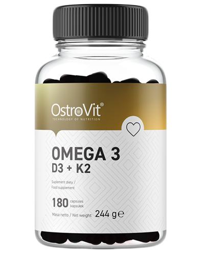 OstroVit Omega 3 D3 + K2 - 180 kaps. - cena, opinie, stosowanie - Apteka internetowa Melissa  