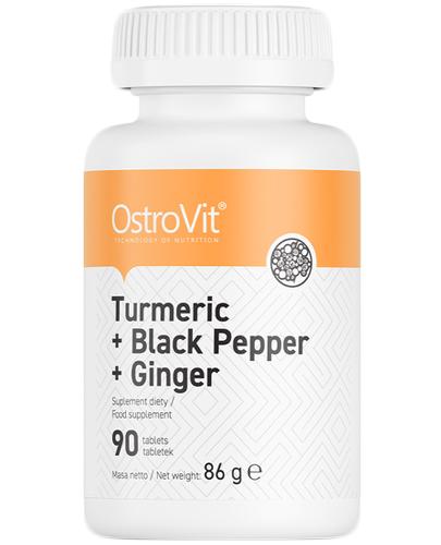  OstroVit Turmeric + Black Pepper + Ginger - 90 tabl. - cena, opinie, wskazania - Apteka internetowa Melissa  