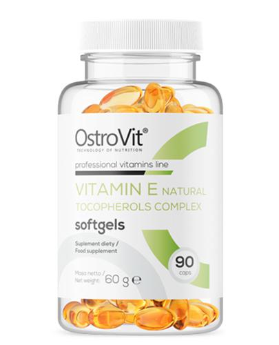 OstroVit Vitamin E Natural Tocopherols Complex - 90 kaps. - cena, opinie, właściwości  - Apteka internetowa Melissa  