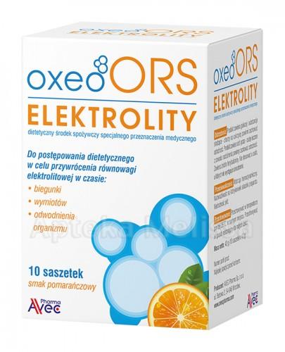  AVEC OXEO ORS Elektrolity o smaku pomarańczowym, 10 sasz. - Apteka internetowa Melissa  