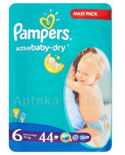 PAMPERS ACTIVE BABY DRY 6 EXTRA LARGE 15+ Pieluchy - 44 szt. - Apteka internetowa Melissa