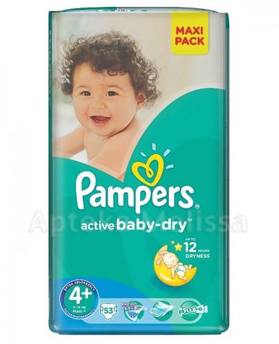 PAMPERS ACTIVE BABY-DRY 4+ MAXI+ 9-16 kg Pieluchy - 53 szt. - Apteka internetowa Melissa