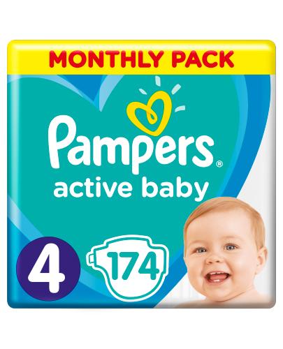 PAMPERS ACTIVE BABY 4 MAXI Pieluchy 9-14 kg - 174 szt. - Apteka internetowa Melissa