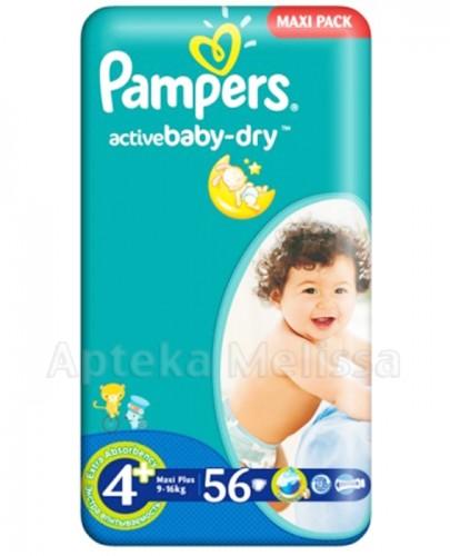 PAMPERS ACTIVE BABY-DRY 4+ MAXI PLUS 9-16 kg Pieluchy - 56 szt. - Apteka internetowa Melissa