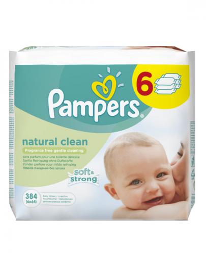  PAMPERS NATURAL CLEAN Chusteczki pielęgnacyjne - 6 x 64 szt. - Apteka internetowa Melissa  